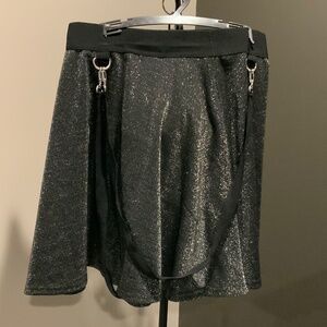 Killstar studio 666 skater skirt with straps